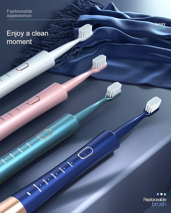 AJELU IPX7 Waterproof Sonicare Electric Toothbrush, 2-Hour Fast Charge - Image 6
