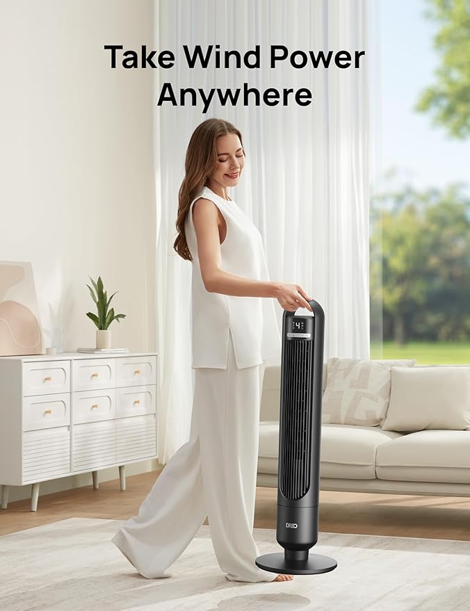 Dreo Tower Fan for Bedroom, 90° Oscillating Standing Fans for Room - Image 7