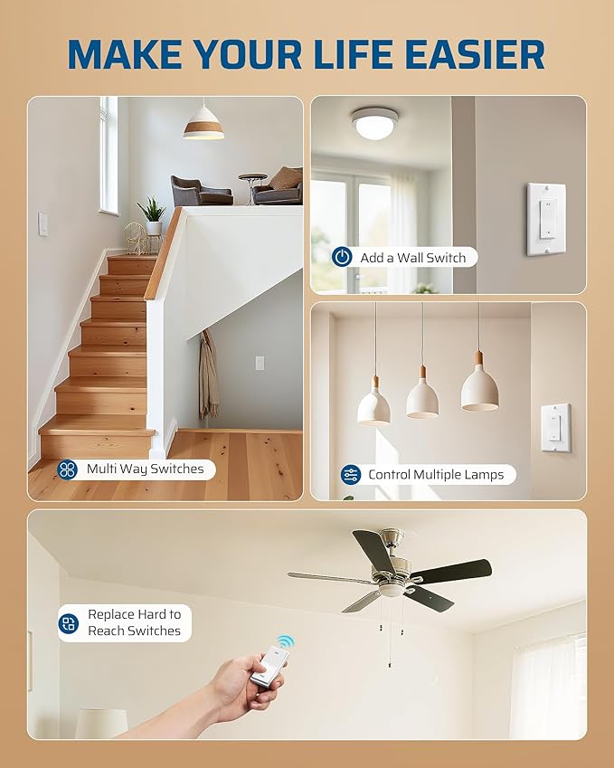 DEWENWILS Wireless Light Switch and Receiver Kit, No in-Wall Wiring Required - Image 7