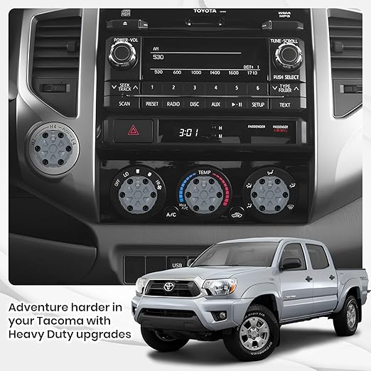 4 Pack - 2nd Gen Tacoma Accessories AC Knob Upgrade - 2005, 2015 Tacoma Climate - Image 2
