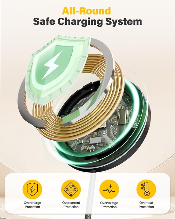 25W Wireless Charger for MagSafe, Qi2.2 Magnetic Fast Charging Pad for iPhone - Image 7