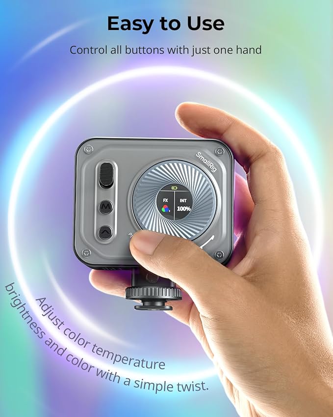 SMALLRIG Vibe P108 Pro RGB Video Light, Portable Led Camera Light - Image 2