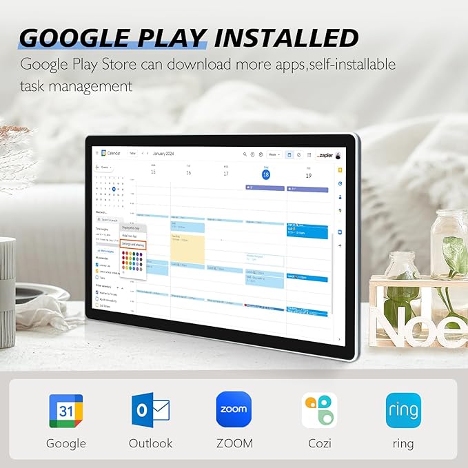 Large Touchscreen Monitor Digital Electronic Calendar, Downloadable APP - Image 4