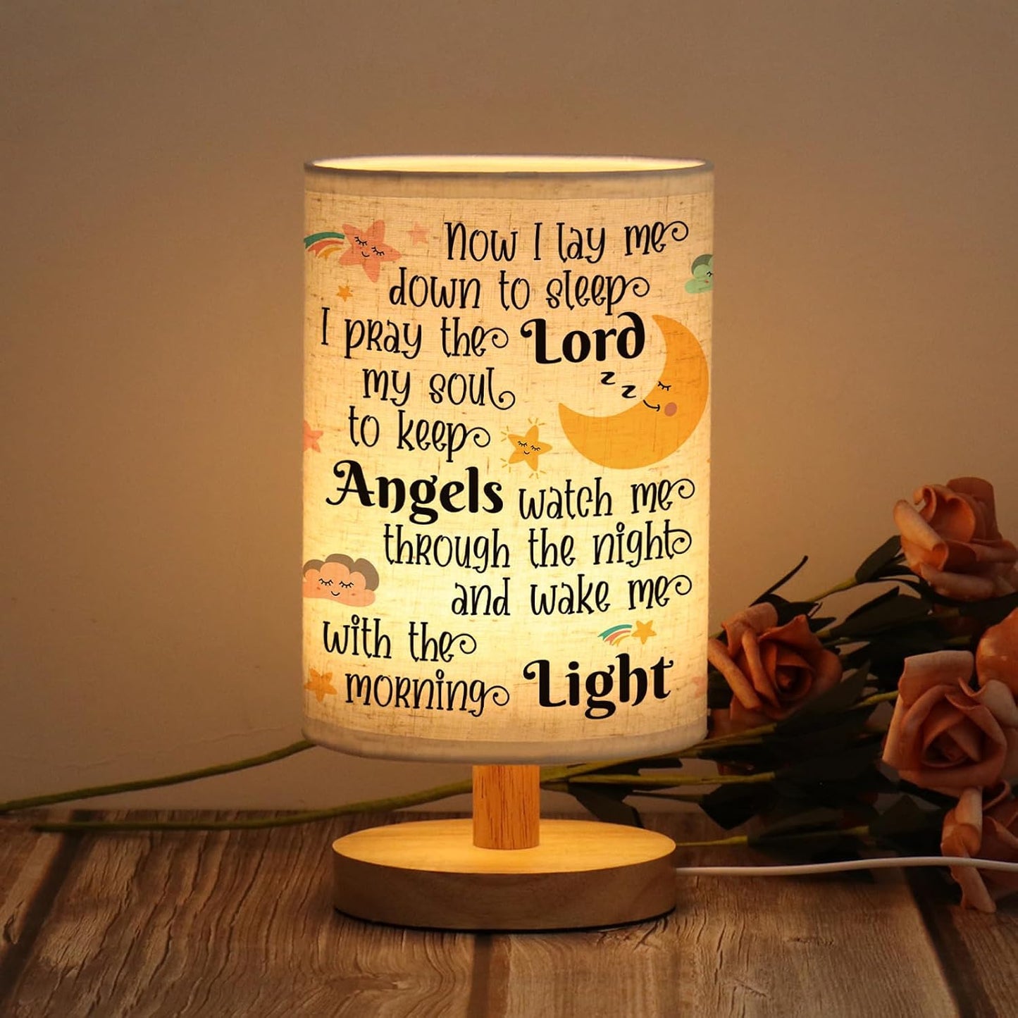 WSYEAR Baptism Gifts for Girl & Boy - Baby Christening Gifts, Nursery Decor Night Light - Now I Lay Me Down to Sleep