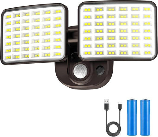 Rechargeable Battery Motion Light, 2500LM & 4000LM Dual Modes Motion Sensor by YTKIH