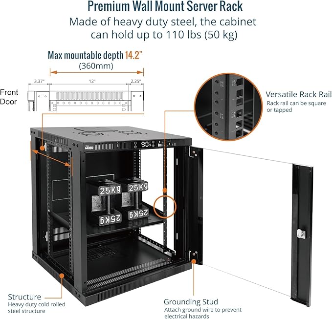 Tecmojo 12U Wall Mount Rack - Image 4