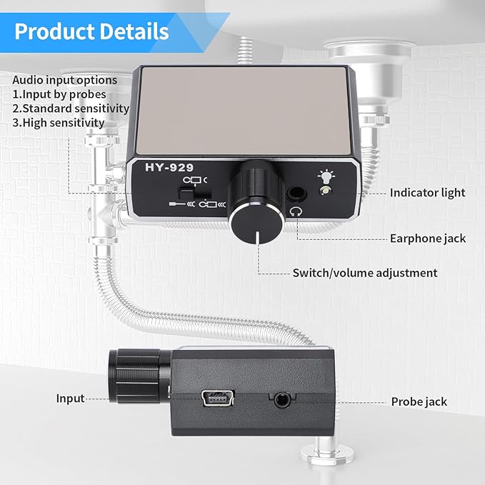 Water Leakage Detector, Underground Water Pipe Leak Detector Monitor - Image 5