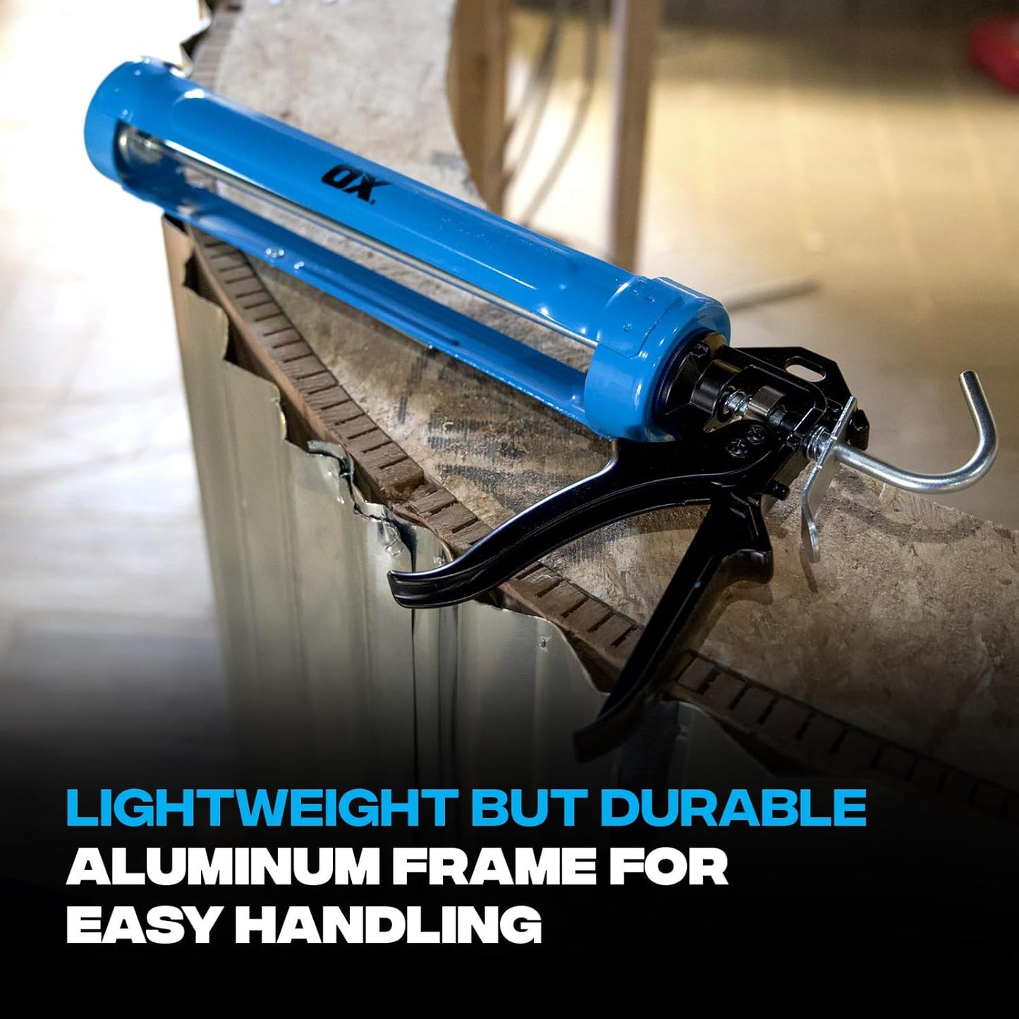OX 29 oz Caulking Gun Tool - Heavy Duty For Large Caulk Gun Tube | Heavy duty 29oz caulk gun for large tubes with pro-grade performance and controlled caulking application