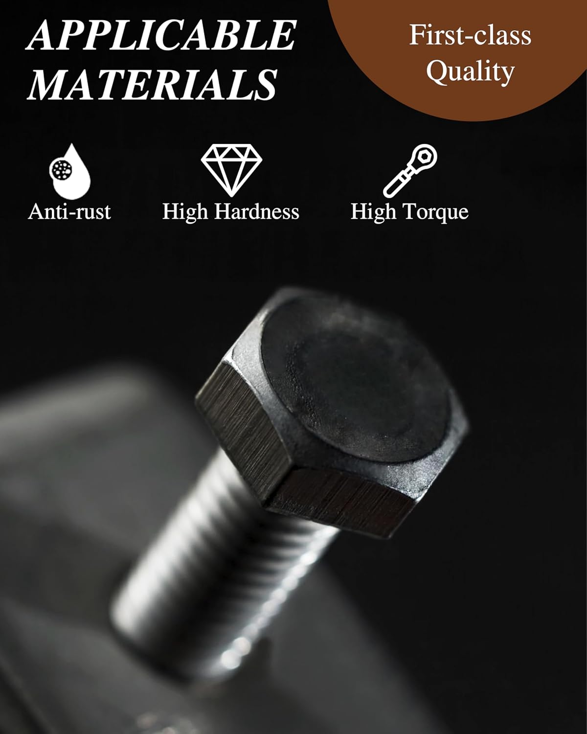 (1Box) 3/8" x 3" Hex Head Lag Screws Bolts with Flat Washers, 10Sets 304 Stainless Steel 18-8 Heavy Duty 3/8 Lag Bolts for Wood with Hex Socket