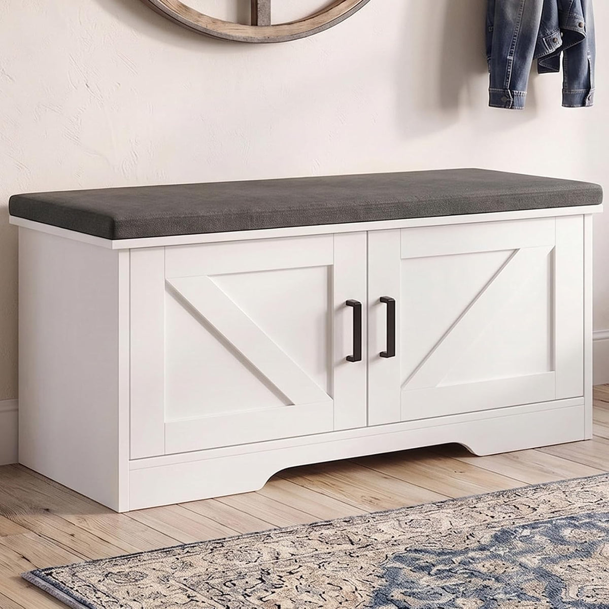 newbulig shoe bench with storage for entryway, 39.4", main product view
