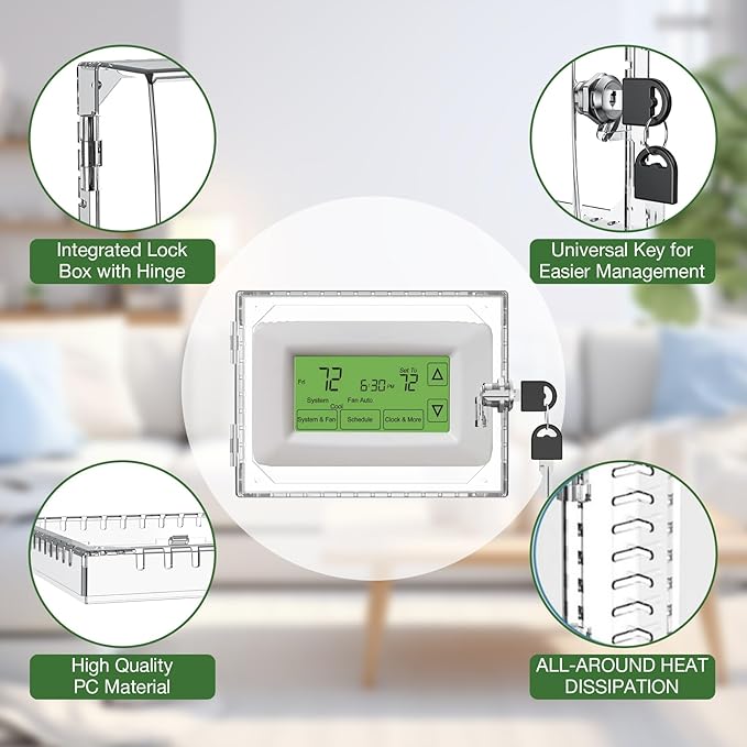 AUURIO 3 PCS Upgraded Thermostat Lock Box - Image 6