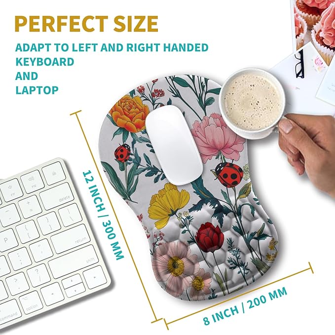 Hokafenle Ergonomic Mouse Pad Wrist Support, Wrist Rest Mousepad - Image 3