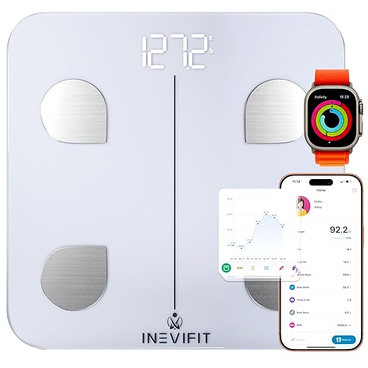 INEVIFIT Smart Body Fat Scale, Highly Accurate Bluetooth Digital Bathroom Body by INEVIFIT