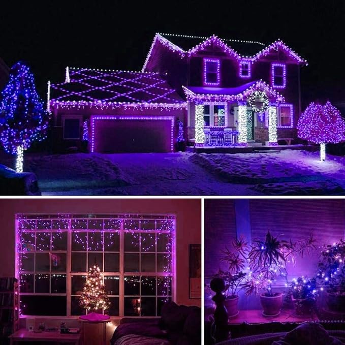HOME LIGHTING 66ft Halloween Decorative Mini Lights, 200 LED Green Wire Fairy - Image 3