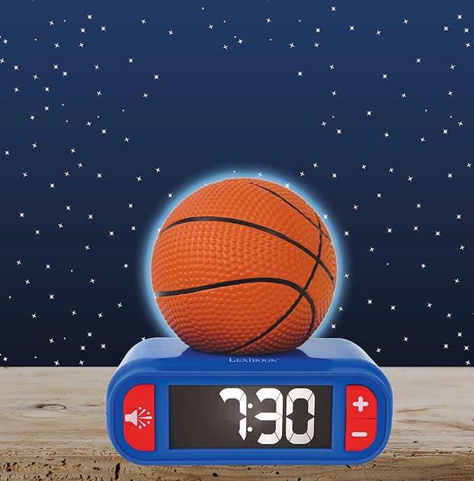 LEXiBOOK - Basketball - Basketball Nightlight Alarm Clock, Sounds and Melodies - Image 3