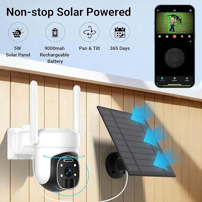 HUEVUE 4G LTE Cellular Security Camera Wireless Outdoor, 2K No WiFi Security - Image 4