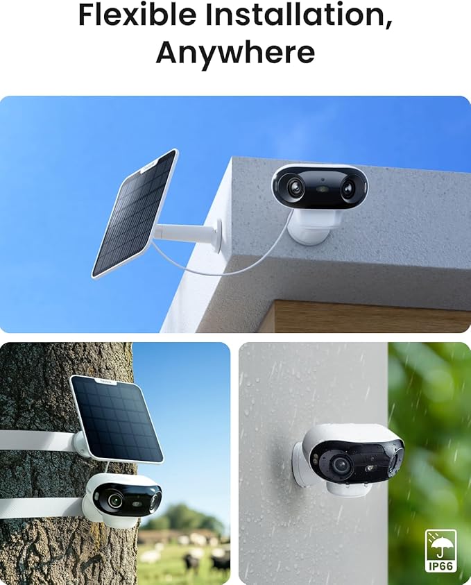REOLINK Argus 4 Pro 4K Solar Security Cameras Wireless Outdoor, 180° Dual-Lens - Image 8