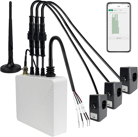 Smart Home Energy Monitor with 3 300A Clamps EdgeAnt, Real-Time Accurate Energy by EdgeAnt