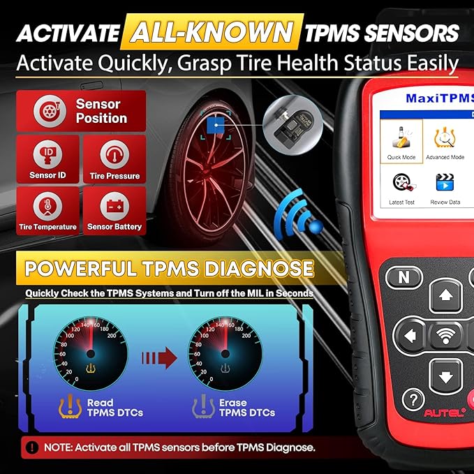 2026 Autel MaxiTPMS TS508WF KIT TPMS Programming Tool, WiFi Ver. of TS508K - Image 5