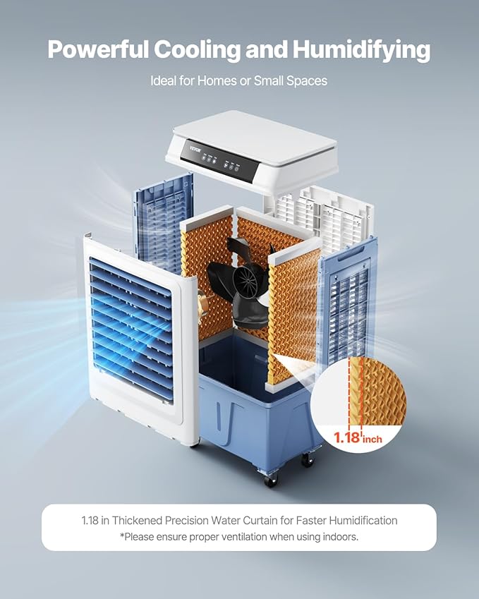 VEVOR Evaporative Air Cooler, 3100 CFM - Image 3