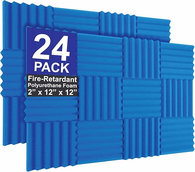 Foam Factory Inc 24 Pack Color Acoustic Foam Panel Studio Soundproofing Wedge by Unknown