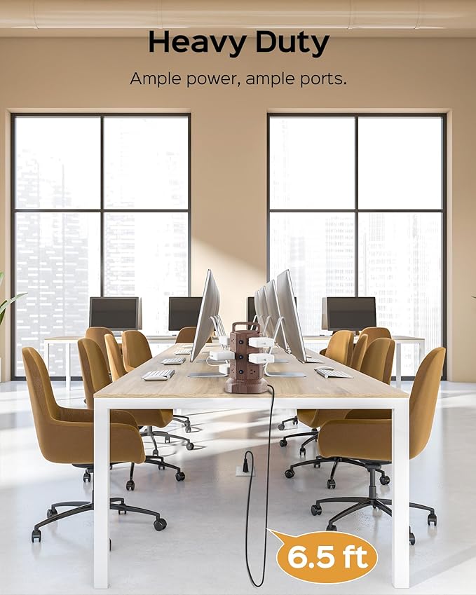 JACKYLED Power Strip Tower Surge Protector - Image 7