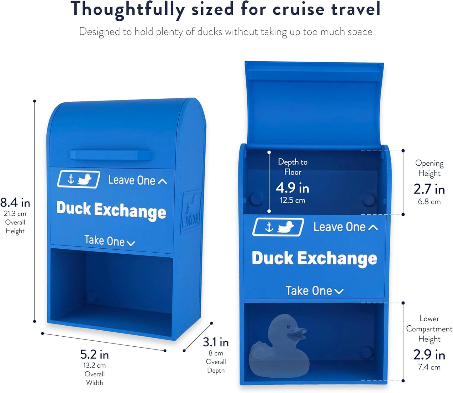 Duck Exchange Mailbox for Cruise Doors, Magnetic Leave a Duck Take a Duck Box, Cruise Cabin Door Decoration