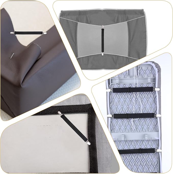 Xyembu 4Pcs Ironing Board Cover Clips Adjustable Ironing Board Pad Braces - Image 7