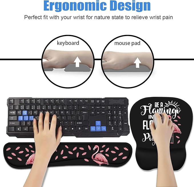 Mouse Pad Wrist Support and Keyboard Wrist Rest Set - Image 7