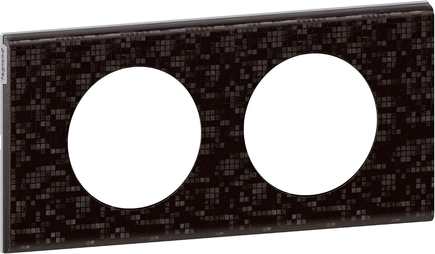 Legrand Céliane Plaque with 2 Holes, Brown, LEG69452