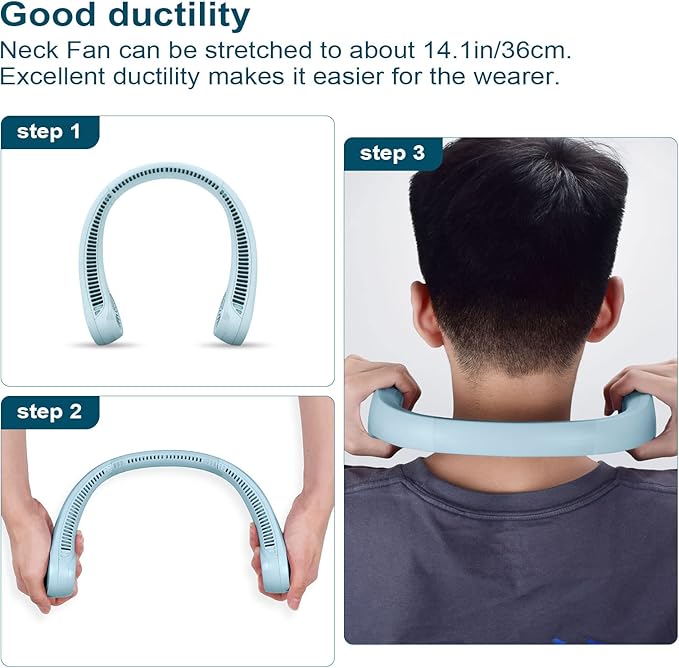CIVPOWER Neck Fan: Portable Personal Neck Cooling Rechargeable Bladeless Fan - Image 10