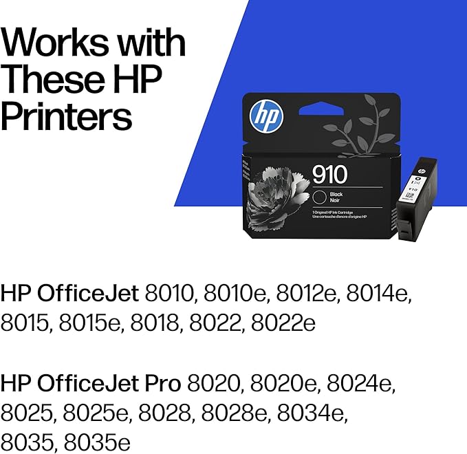 HP 910 Black Ink Cartridge | Works - Image 2