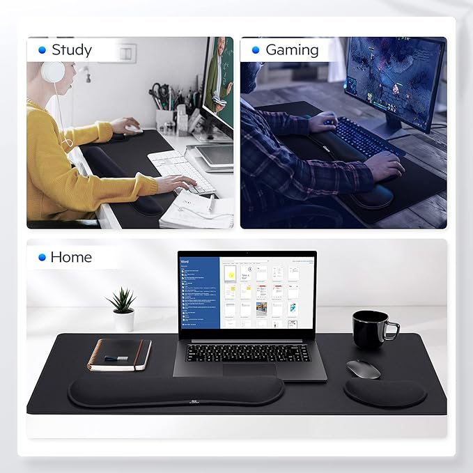 Gimars 4 in 1 Mouse Pad and Keyboard Wrist Rest Set, Large Mouse Pad - Image 8