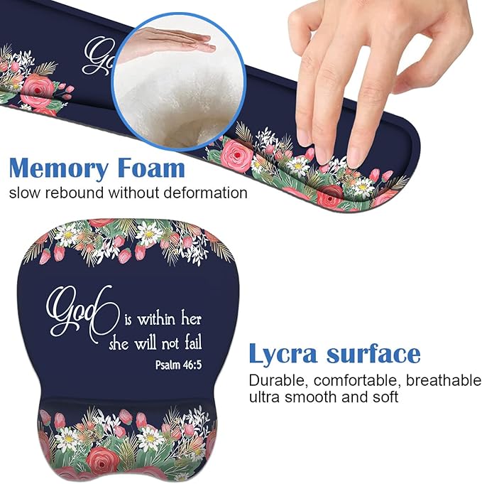 Ergonomic Mouse Pad Wrist Support and Keyboard Wrist Rest Set - Image 6