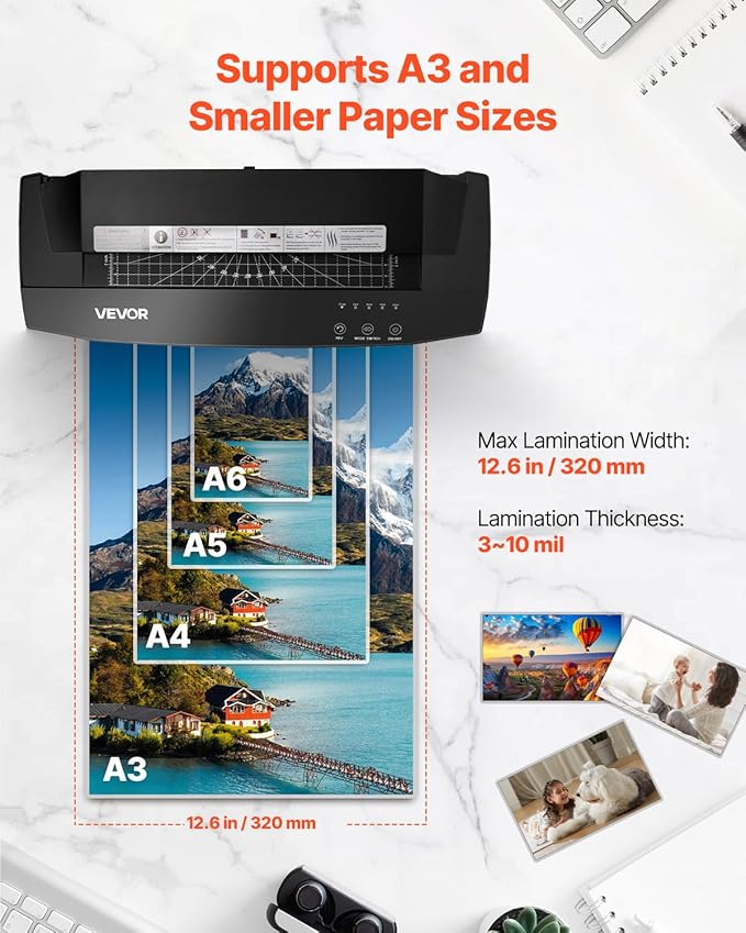 VEVOR Laminator Machine, Cold and Hot Lamination - Image 3