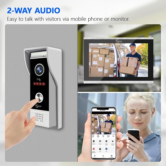 Wired Smart Video Apartments Intercom System, 10 Inch Monitors - Image 2