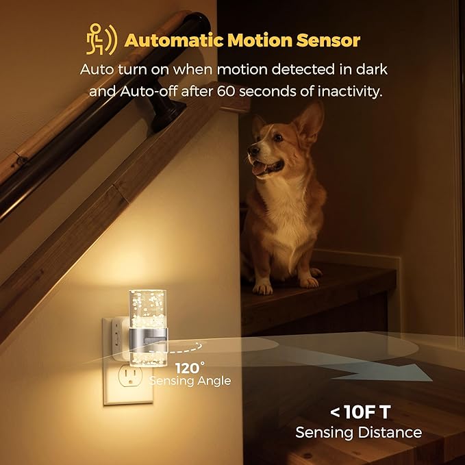 L LOHAS LED Motion Sensor Night Light, Dimmable Night Lights Plug into Wall - Image 3