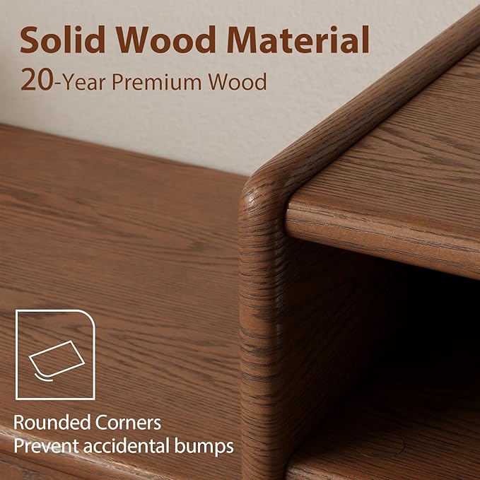 YQJJGL Solid Wood TV Stand for TVs up to 65 Inch， Walnut TV Stand - Image 4