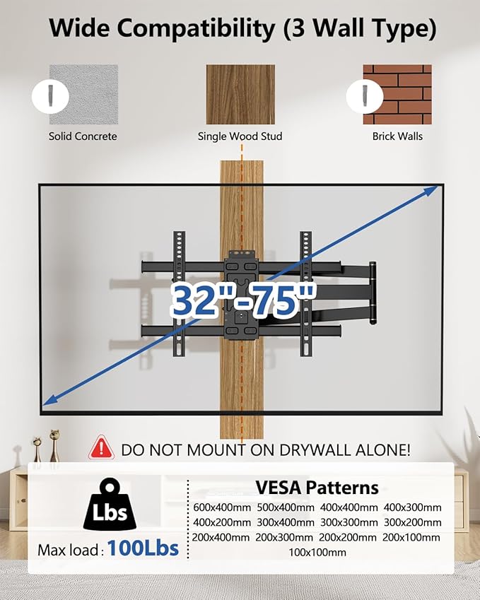 FORGING MOUNT Long Arm Corner TV Wall Mount - Image 3