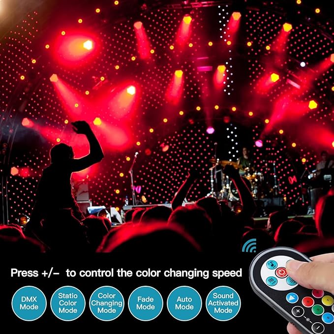 LED Par Lights 36 LED Stage Lights 7 Modes RGB DJ Light - Image 6