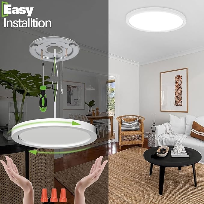 hykolity 18 Inch LED Round Flat Panel Light, 3000K/4000K/5000K CCT Selectable - Image 5
