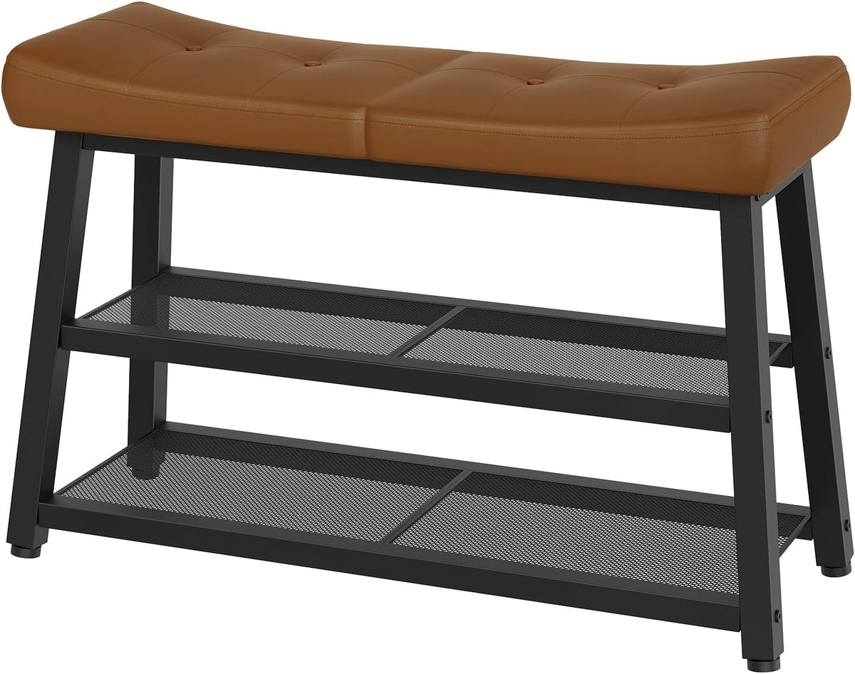 yatiney shoe bench, 3-tier shoe rack, entryway bench, main product view