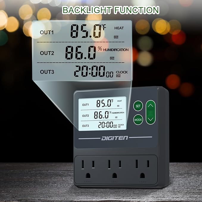 SENSTREE Dual Probe Temperature & Humidity Controller, Independent Sensors - Image 5