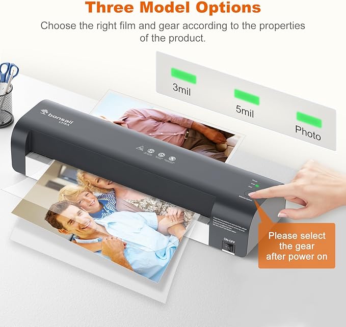 Bonsaii Laminator, 13 Inch 7-in-1 Thermal Laminator Machine - Image 5