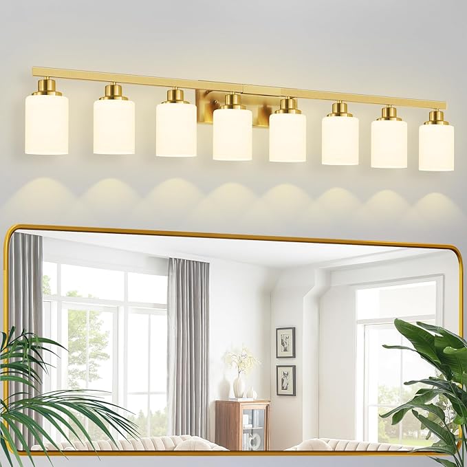 DIKAIDA 52inch Gold Bathroom Light Fixtures, Modern Bathroom Vanity Light - Image 7