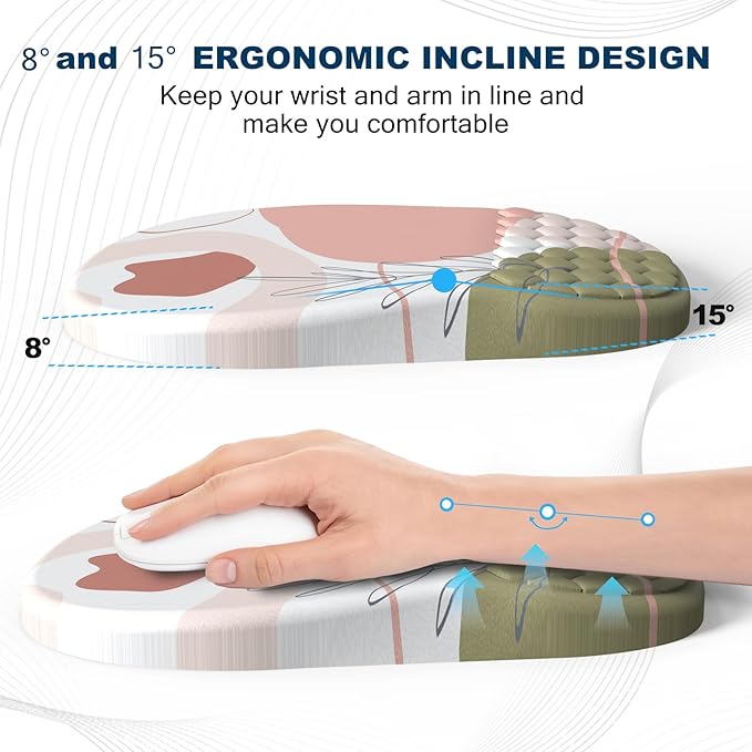 Hasinart Ergonomic Mouse Pad and Keyboard Wrist Rest - Image 3