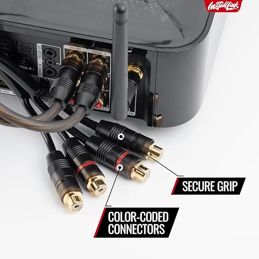 Install Link RCA Audio Cable for Subwoofer or Stereo Cable, Y Adapter 1-Male to - Image 6