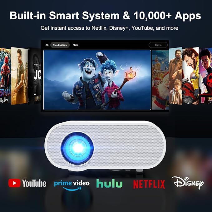 1500 ANSI Smart Projector, HOMPOW 4K Projector - Image 2