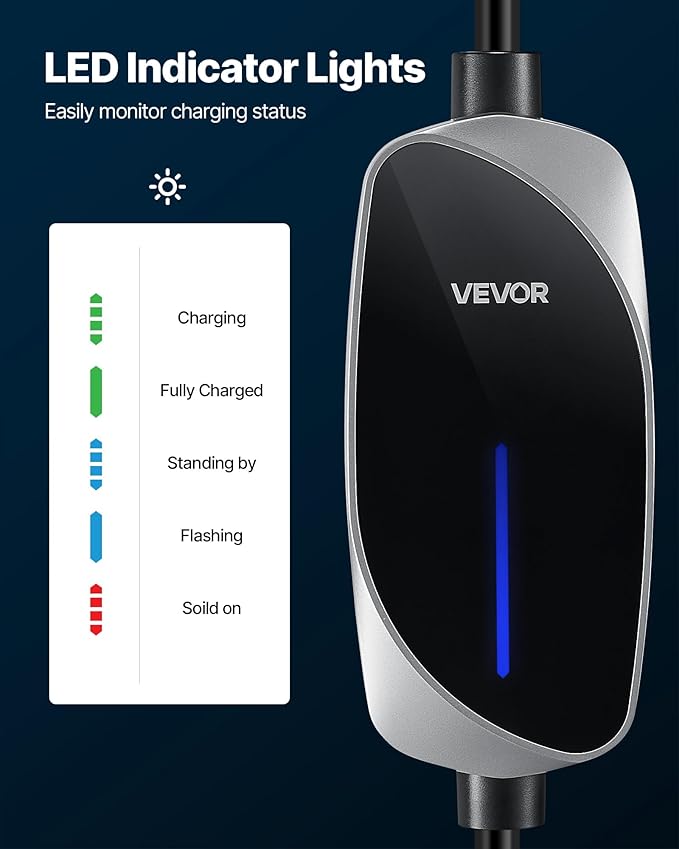 VEVOR Level 1&2 EV Charger, 16 Amp, Electric Vehicle Portable Charger - Image 5