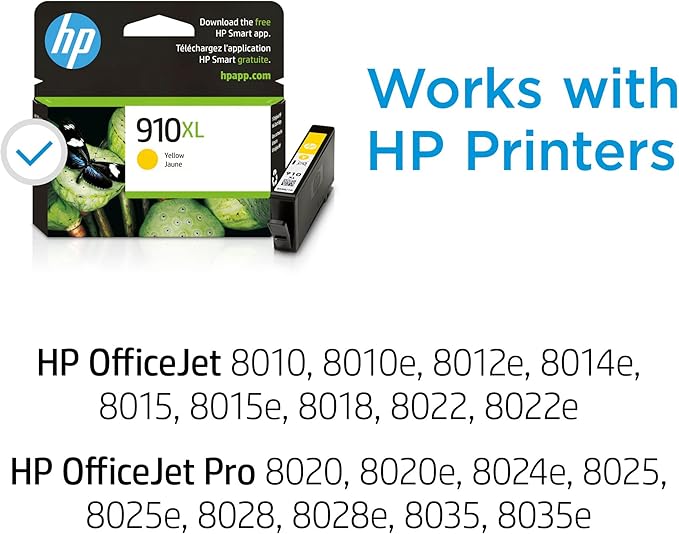 HP 910XL Yellow High-Yield Ink Cartridge | Works - Image 2